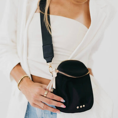 Nylon Ellie Crossbody Bag-BLACK