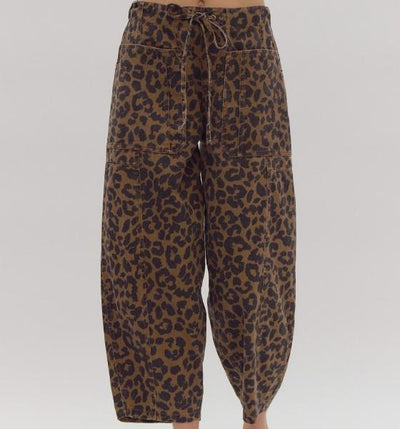 Leopard Barrel Pants