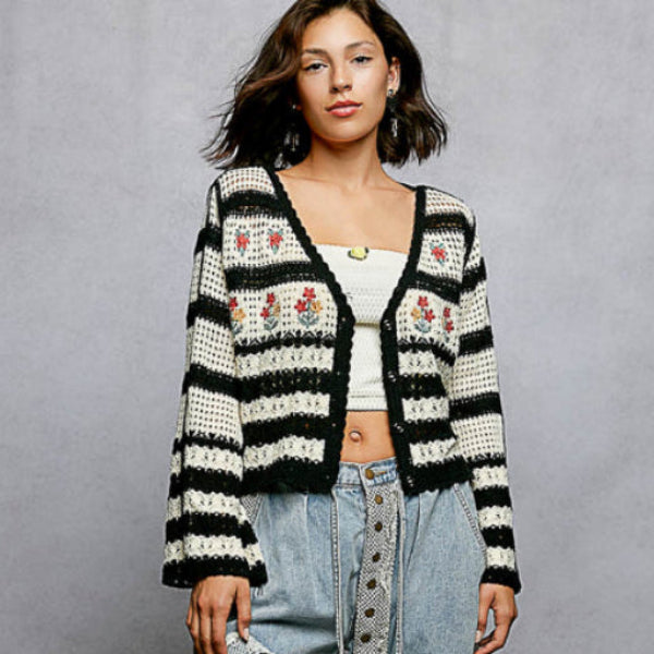 Flower Crochet Cardigan