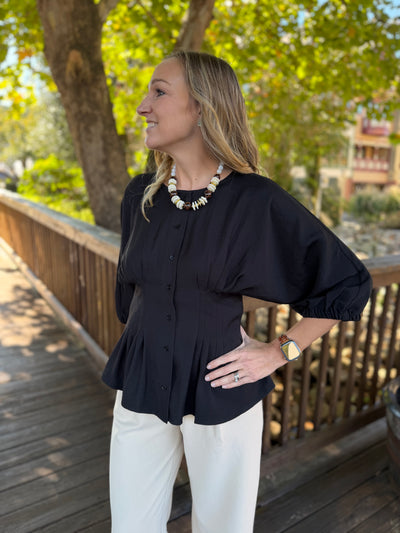 Poppy Peplum Top