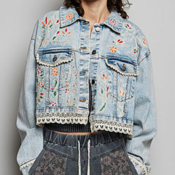 Vintage Garden Jean Jacket