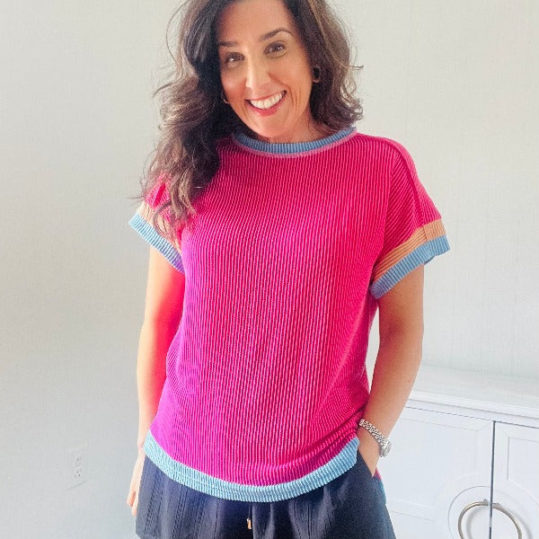 Squiggles Top - PINK