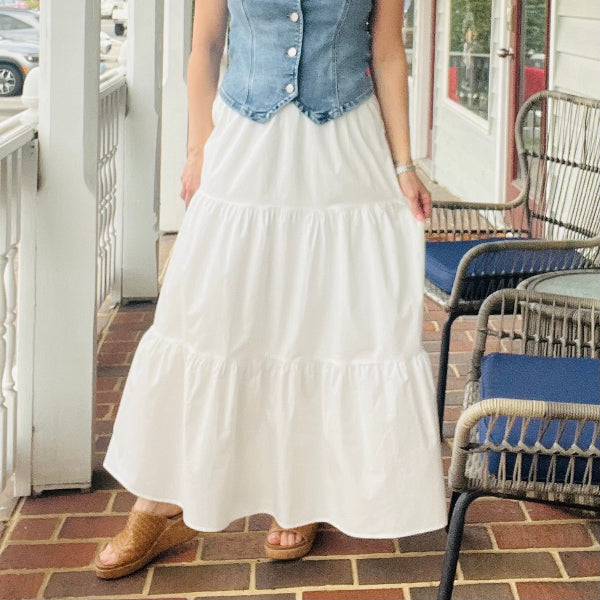 Poplin Maxi Skirt