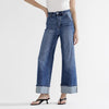 Cuffed Wide Leg Denim