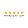 5 Star Poop Sticker