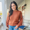 Rust Puff Sleeve Sweater