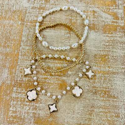 Clover Charms Bracelet Stack