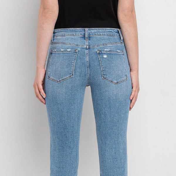 Mid-rise Cuffed Crop Slim