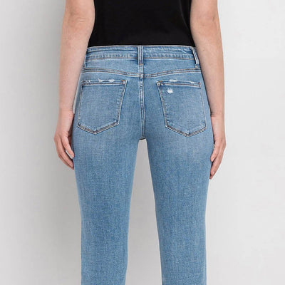 Mid-rise Cuffed Crop Slim