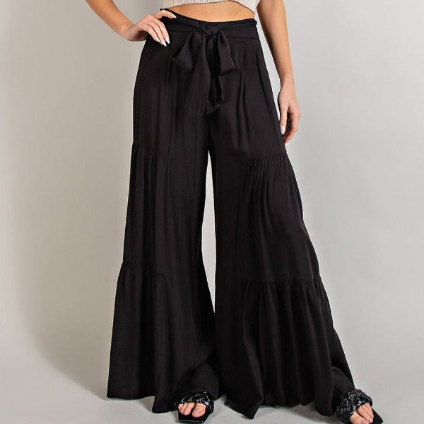 Tiered Wide Leg Pants