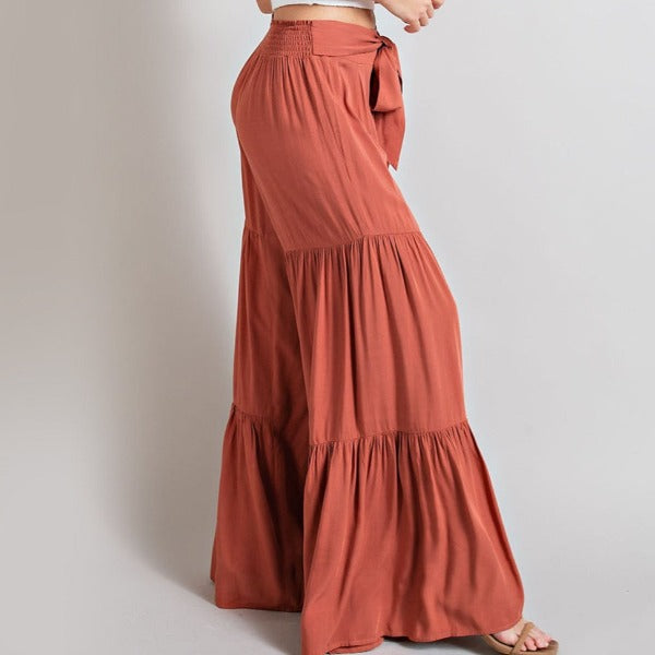 Tiered Wide Leg Pants