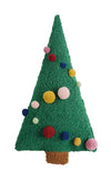 Tree Shaped Hook Pillow with Poms