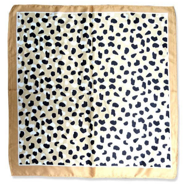 Leopard Silky Feel Bandana Scarf