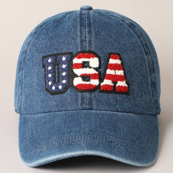 USA Chenille Baseball Cap