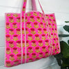 Quilted Pink Floral Bag