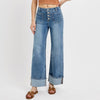 Patch Pocket Cuffed Jeans