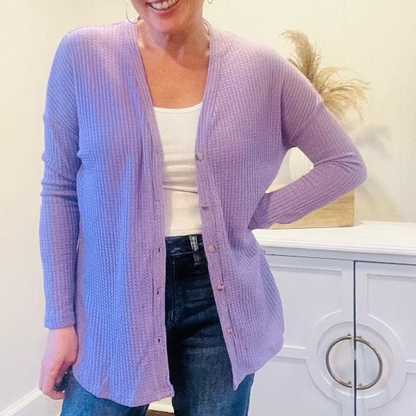 Light Waffles Cardi