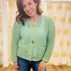 Sage Button Cardigan