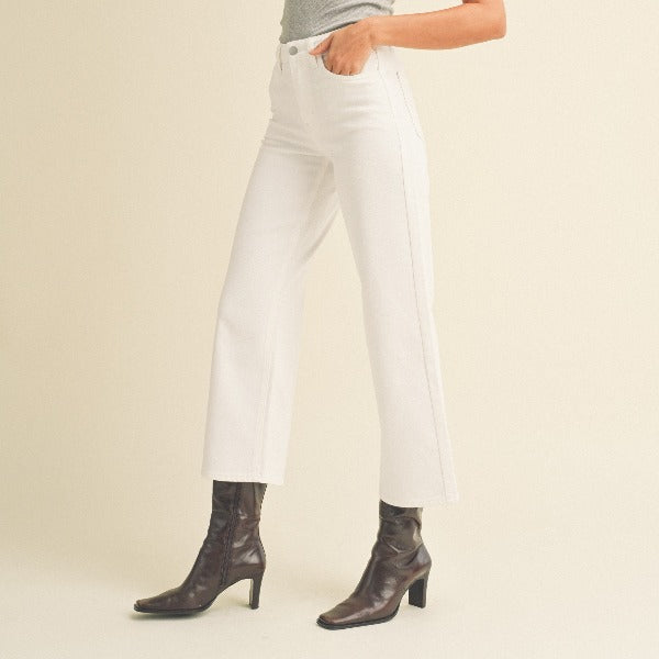 White Wide Leg Denim