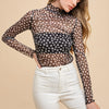 Mesh White Flower Top