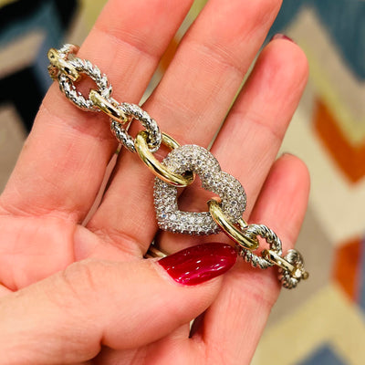 West End Chain Link Bracelet Pave