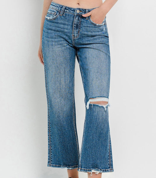 Slim Wide Leg Denim