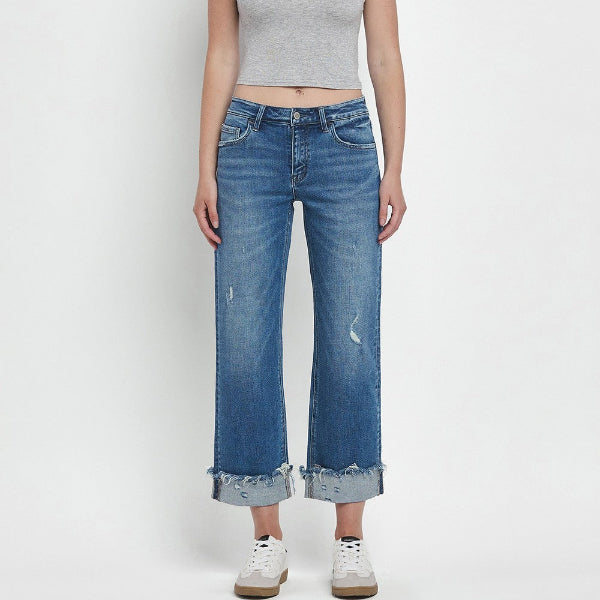 Lover Mid Rise Cuffed Jean