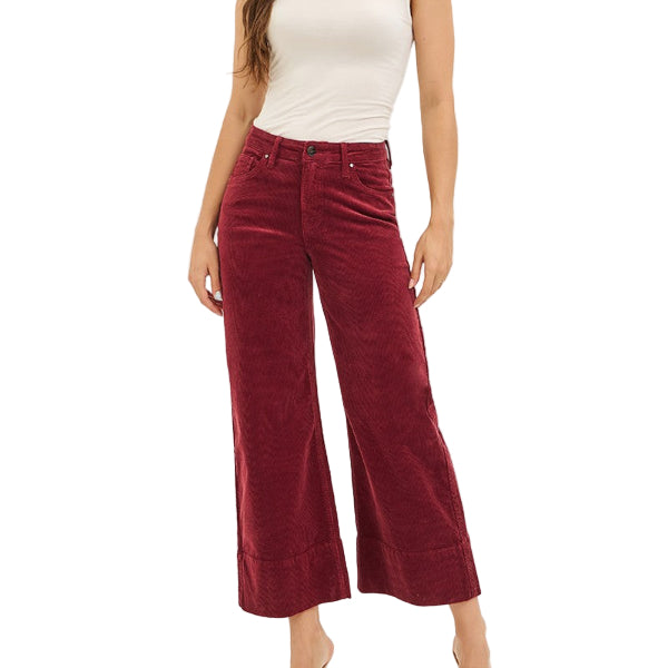 RISEN High Rise Crop Wide Cords