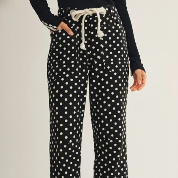 Polka Dot Barrel Pant