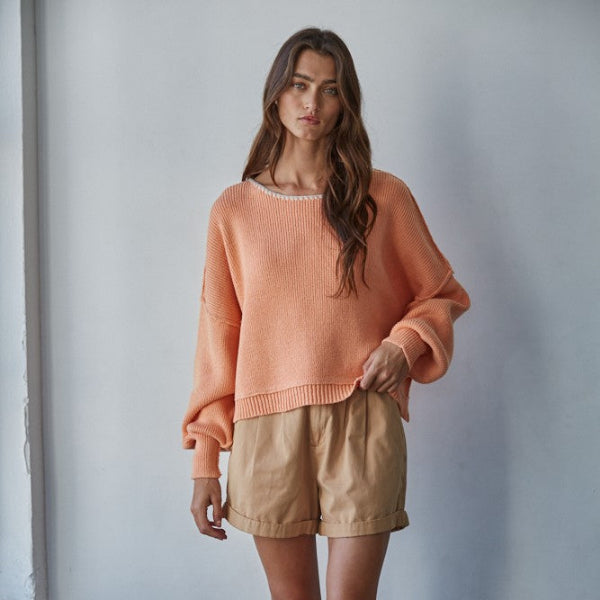 Peach Knit Sweater