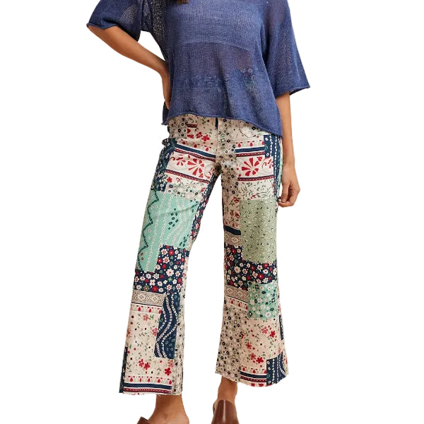 Floral Patch Work Jean