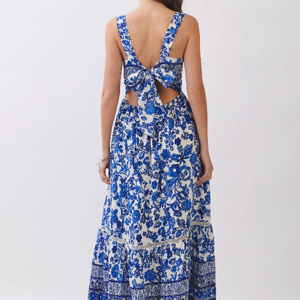 Delft Blue Midi Dress
