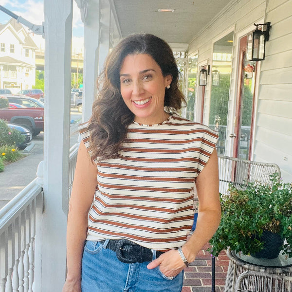 Stripes in Havana Top