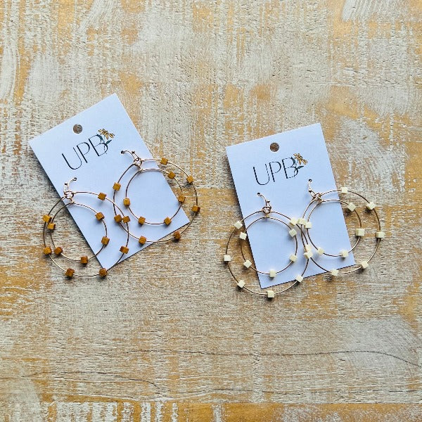 Block & Circle Earrings