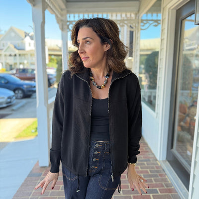 Mock Neck Full Zip Jacket