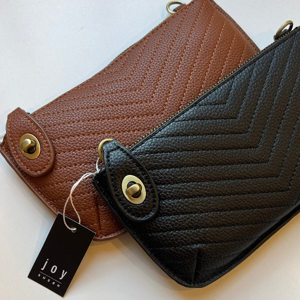 Quilted Mini Crossbody Wristlet Clutch