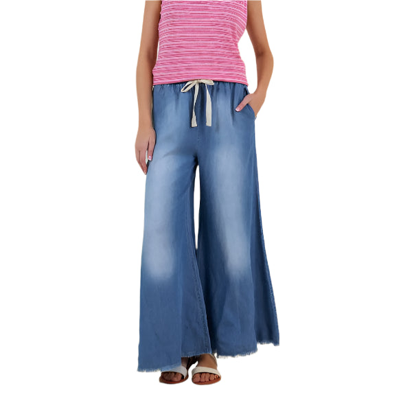 Breezy Blues Wide Leg Denim Pant