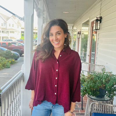 Wine Down Linen Top