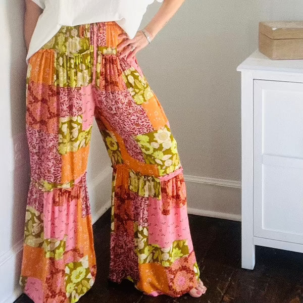 Patchy Palazzo Pants
