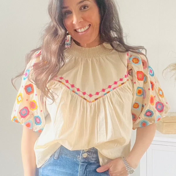 Diamond Sleeve Top