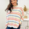 Catalina Crew Neck Sweater - Rainbow Stripe
