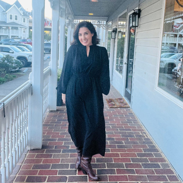 Midnight Orchard Midi Dress