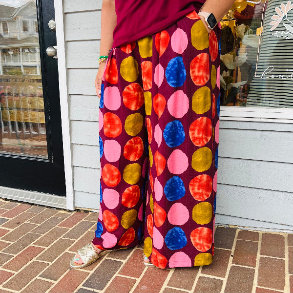 Dot Wide Leg Pants