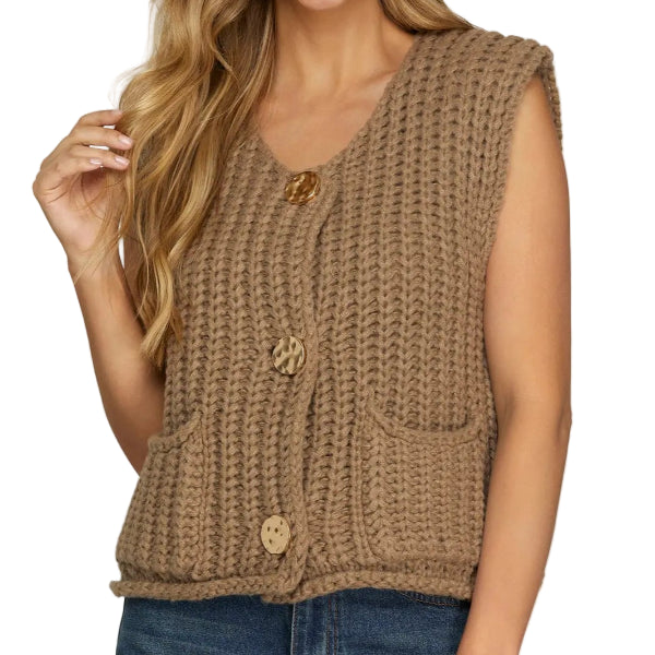 Mocha Mood Sweater Vest