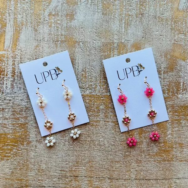 Dainty Dangle Flower Earrings