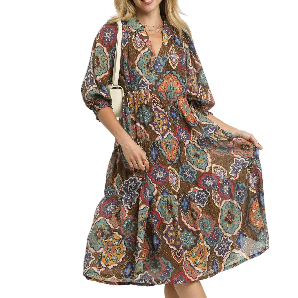 Saffron Spice Midi Dress