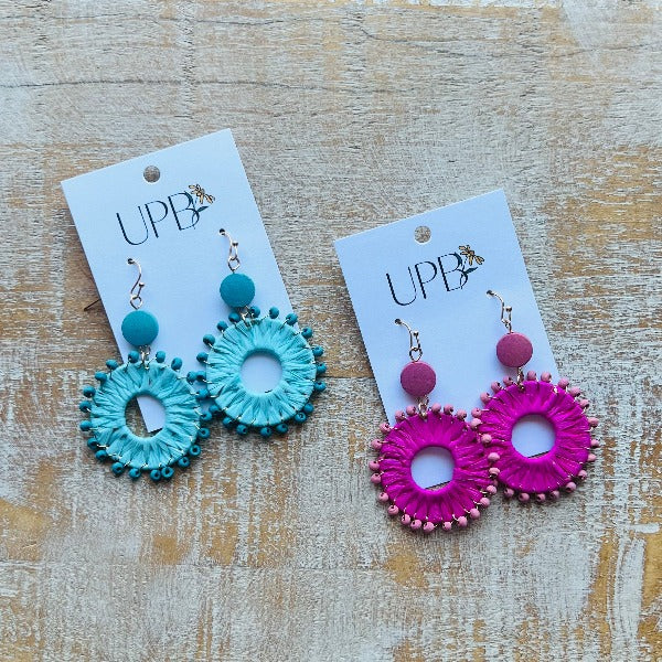 Razzle Dazzle Raffia Earrings
