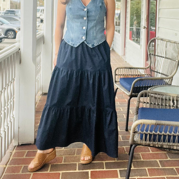 Poplin Maxi Skirt