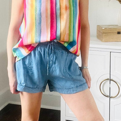 Tencel Drawstring Shorts