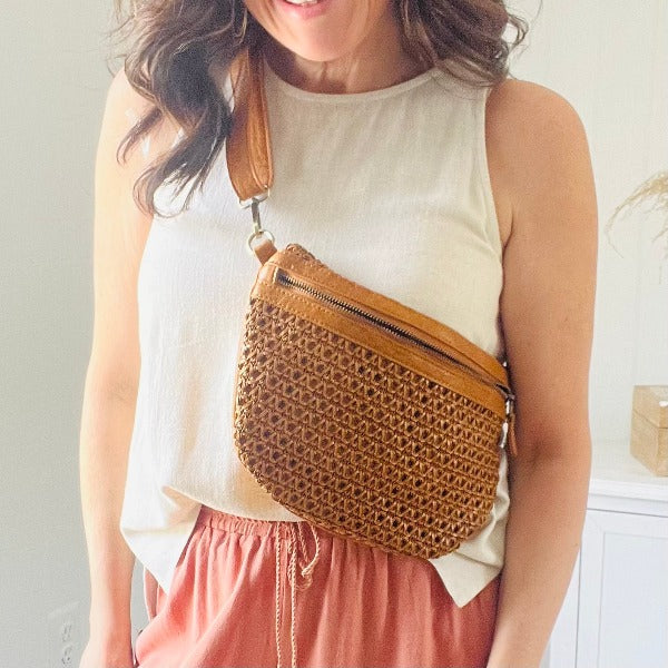 Nova Faux Cane Sling Belt Bag